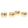 Godinger Round Gold Hammered Napkin Ring Set