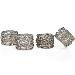 Sale Godinger Round Mesh Napkin Ring Set
