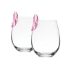 Sale Godinger Runway High Heel Pink Stemless Wine, Set of 2