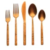 Outlet Godinger Rustic Mirrored Copper 18/10 Stainless Steel 20 Piece Flatware Set, Service For 4