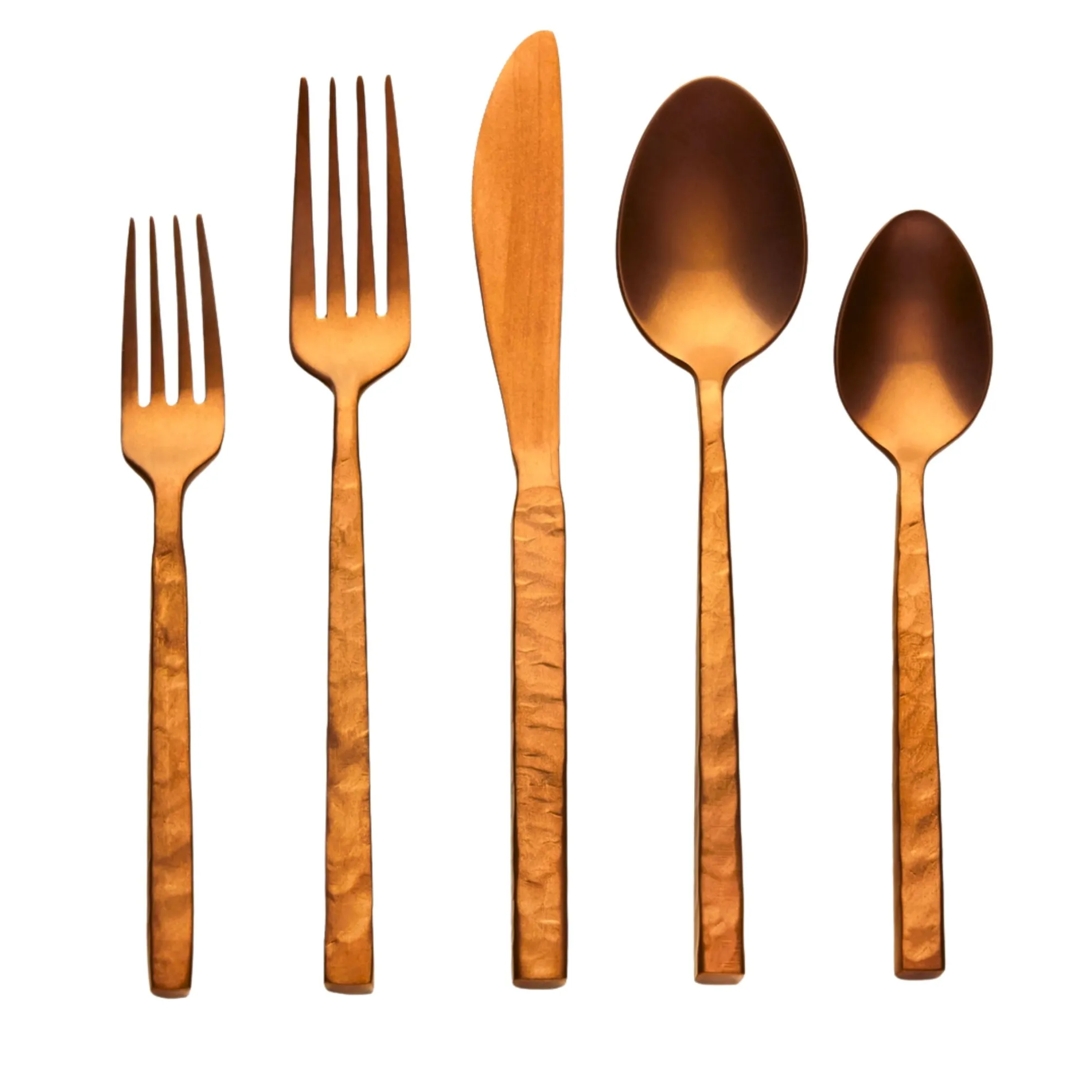 Outlet Godinger Rustic Mirrored Copper 18/10 Stainless Steel 20 Piece Flatware Set, Service For 4
