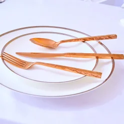 Outlet Godinger Rustic Mirrored Copper 18/10 Stainless Steel 20 Piece Flatware Set, Service For 4