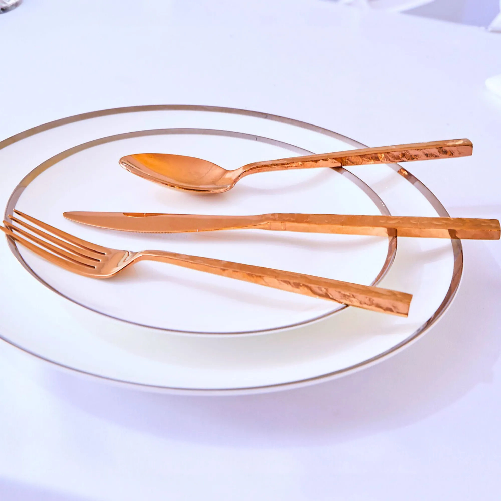 Outlet Godinger Rustic Mirrored Copper 18/10 Stainless Steel 20 Piece Flatware Set, Service For 4