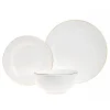 Online Godinger Saba Porcelain Gold Rim 18 Piece Dinnerware Set, Service For 6