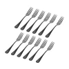 New Godinger Salem Matte Black 18/0 Stainless Steel Dinner Fork, Set of 12