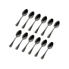 Discount Godinger Salem Matte Black 18/0 Stainless Steel Teaspoon, Set of 12