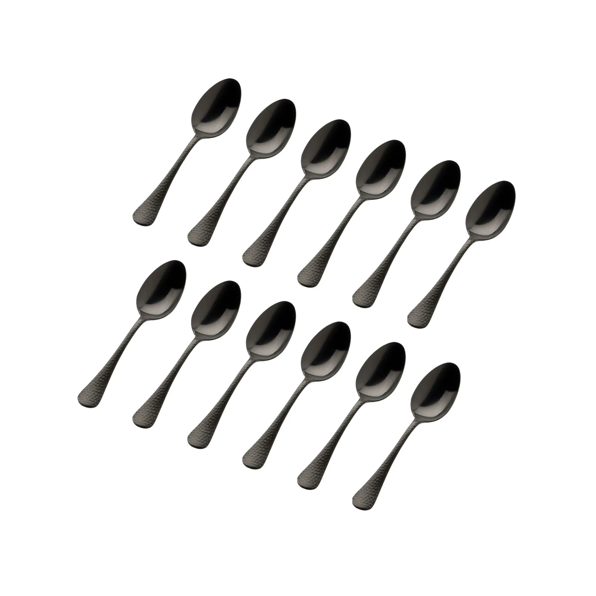 Discount Godinger Salem Matte Black 18/0 Stainless Steel Teaspoon, Set of 12
