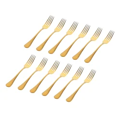 Sale Godinger Salem Matte Gold 18/0 Stainless Steel Dinner Fork, Set of 12