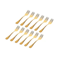 Online Godinger Salem Matte Gold 18/0 Stainless Steel Salad Fork, Set of 12