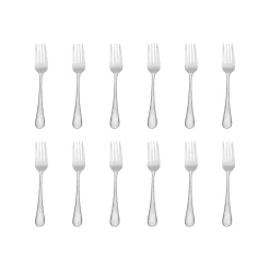 Best Godinger Salem Mirrored 18/0 Stainless Steel Salad Fork, Set of 12