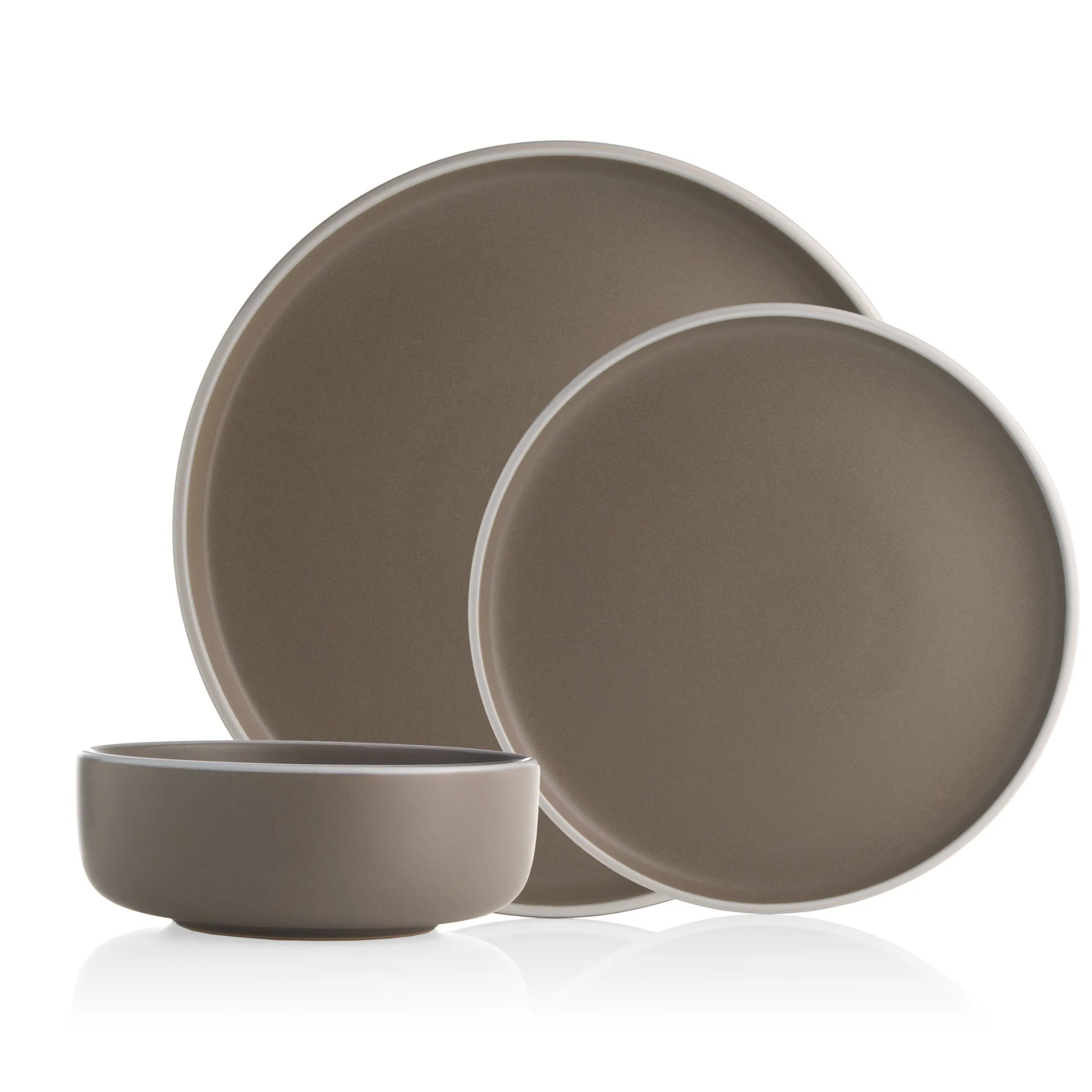 Sale Godinger Sayville Speckled Dovetail Stoneware 12 Piece Dinnerware Set, Service for 4