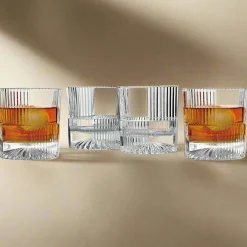 Godinger Scatola Double Old Fashion Glass, Set of 4