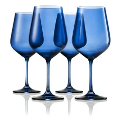 Clearance Godinger Sheer Blue Red Wine Glass, Set of 4