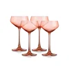Discount Godinger Sheer Coral Champagne Coupe, Set of 4