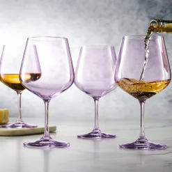 New Godinger Sheer Lilac Red Wine Glass, Set of 4