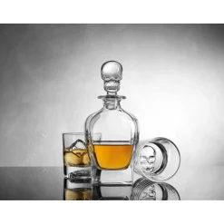 New Godinger Skull 3 Piece Whiskey Decanter Set