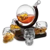 Clearance Godinger Skull 5 Piece Whiskey Decanter Set