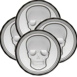 New Godinger Skull Stackable Coaster Set