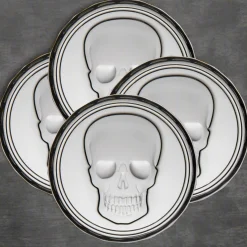 New Godinger Skull Stackable Coaster Set