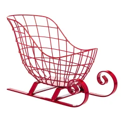 Sale Godinger Sleigh Red Wire Basket