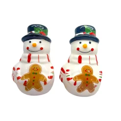 Clearance Godinger Snowman Salt And Pepper Shaker Set