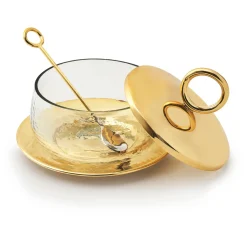 Clearance Godinger Sphere Gold Honey Jar
