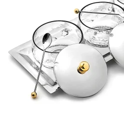 Clearance Godinger Sphere Stainless & Gold 7 Piece Appetizer Server