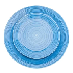 Outlet Godinger Spiral Blue Porcelain 12 Piece Dinnerware Set, Service For 4