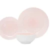 Online Godinger Spiral Pink Porcelain 12 Piece Dinnerware Set, Service For 4