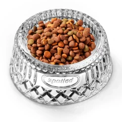 New Godinger Spoiled Crystal Dog Bowl