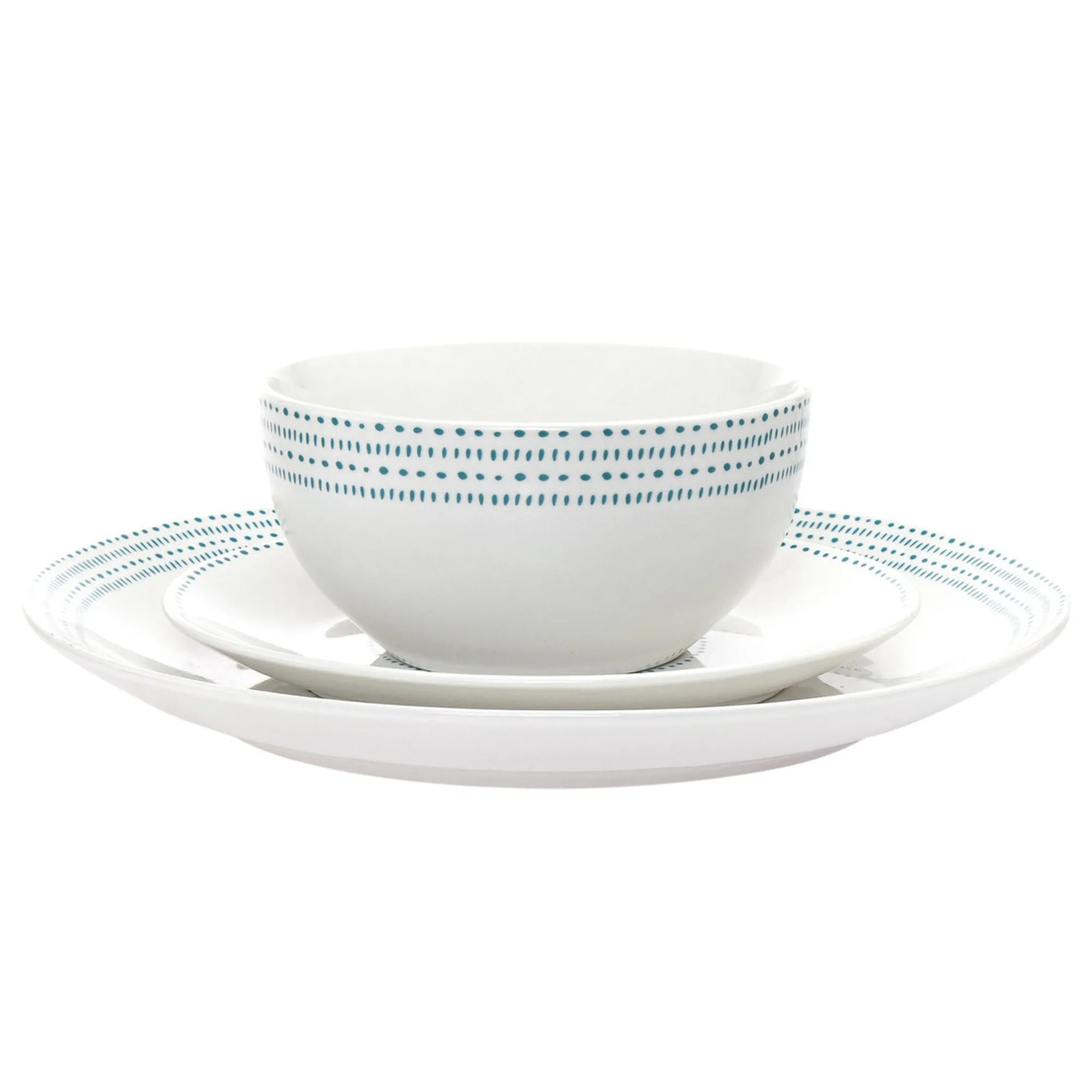 Clearance Godinger Staccata Porcelain 16 Piece Dinnerware Set, Service For 4