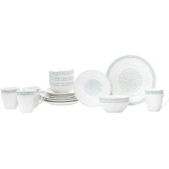Clearance Godinger Staccata Porcelain 16 Piece Dinnerware Set, Service For 4