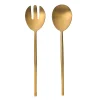 Online Godinger Strait Matte Gold Salad Server Set