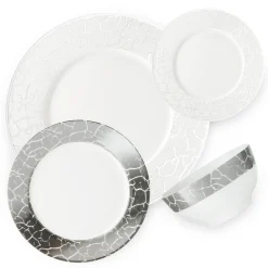 Best Godinger Summit New Bone China 16 Piece Dinnerware Set, Service for 4
