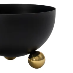 Clearance Godinger Temari Black Footed Nut Bowl