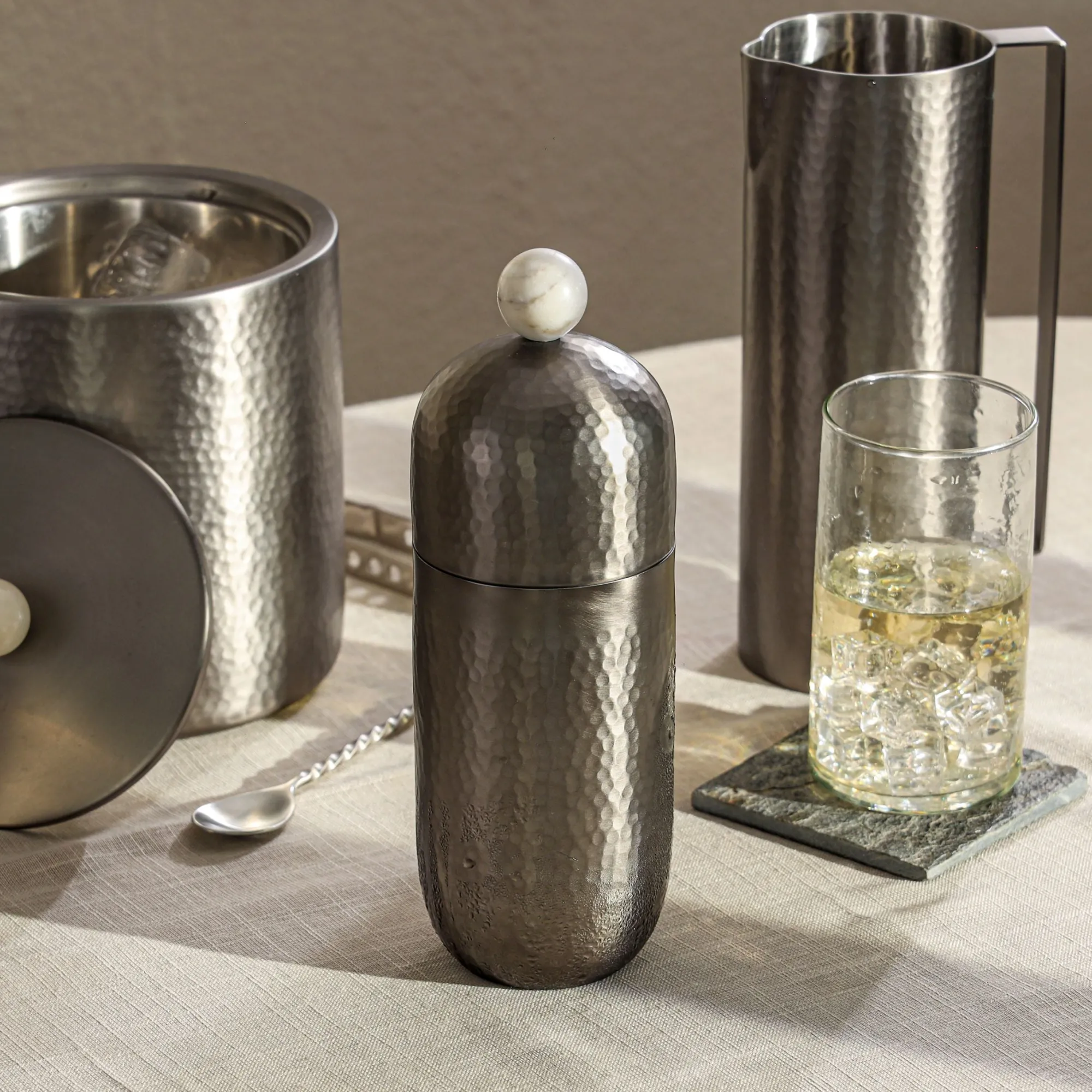 Best Godinger Temari Hammered Gunmetal Cocktail Shaker