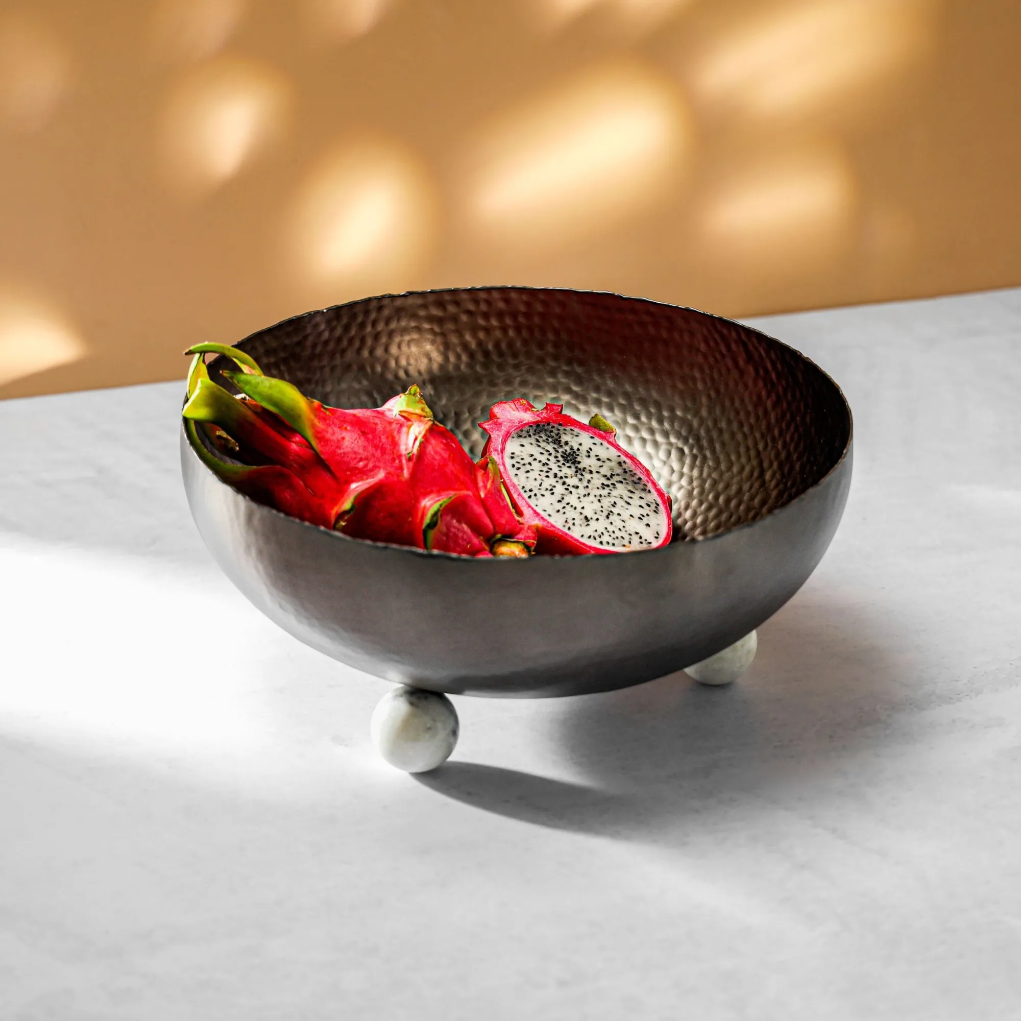 Online Godinger Temari Hammered Gunmetal Footed Salad Bowl