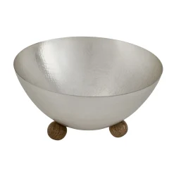 Online Godinger Temari Hammered Silver Footed Salad Bowl
