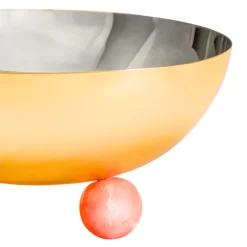 Hot Godinger Temari Pink & Gold Footed Fruit Bowl