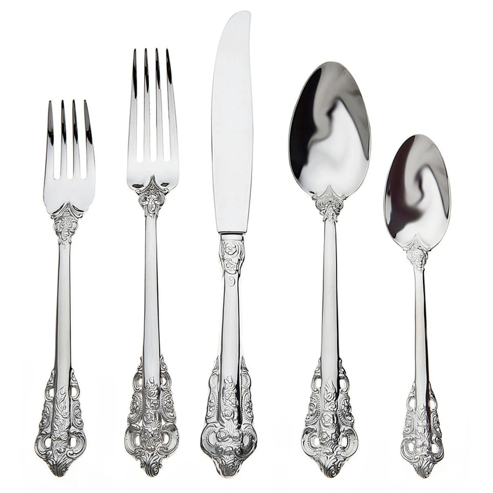 Godinger 20th Century Baroque 18/10 Stainless Steel 20 Piece Flatware Set, Service For 4