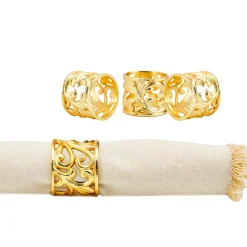 Online Godinger 20th Century Gold Baroque Napkin Ring Set