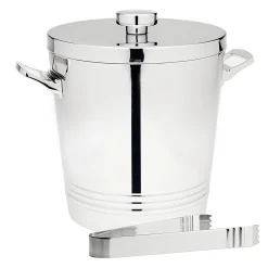 Hot Godinger Top Shelf Double Walled Ice Bucket With Tong