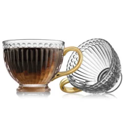Best Godinger Triumph Gold Handle Oversized Coffee Mug, Set of 2