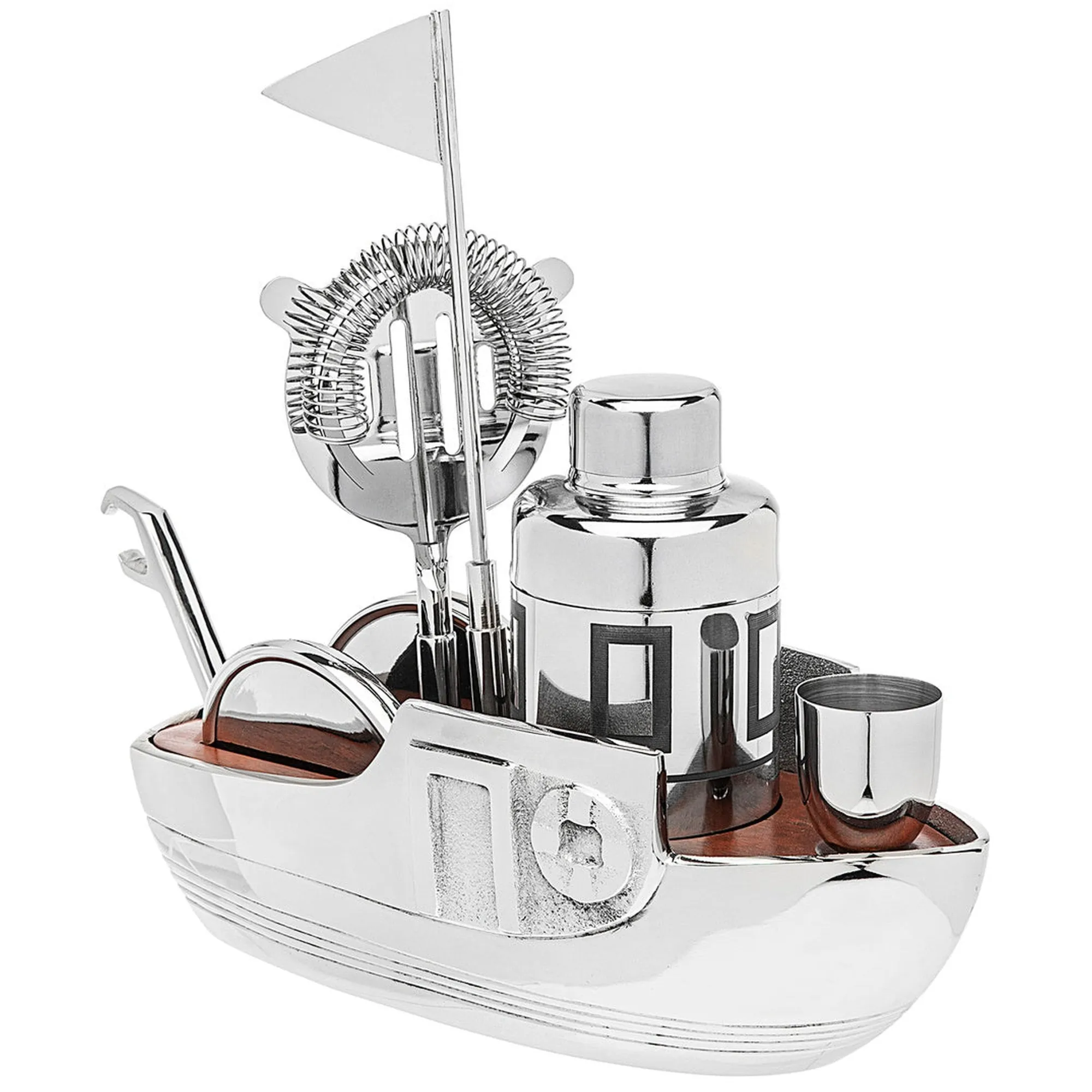 Godinger Tugboat Bar Tool Set