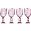 Sale Godinger Twill Pink Goblet, Set of 4