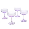 Discount Godinger Veneto Amethyst Champagne Coupe, Set of 4