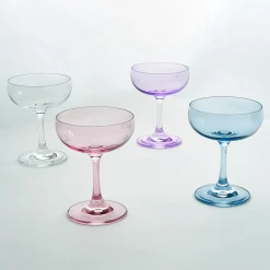 Discount Godinger Veneto Amethyst Champagne Coupe, Set of 4