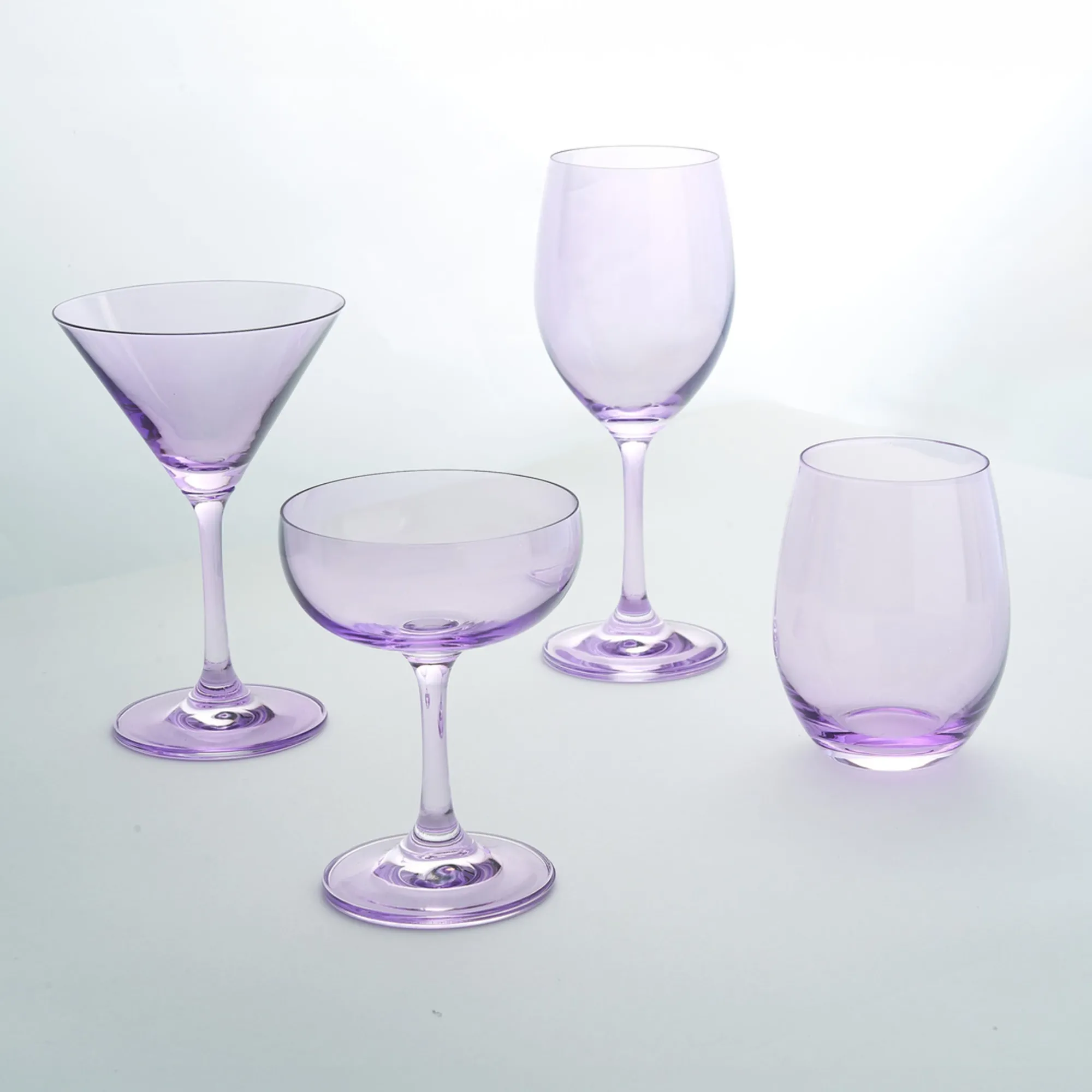 Outlet Godinger Veneto Amethyst Stemless Wine Glass, Set of 4