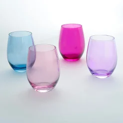 Outlet Godinger Veneto Amethyst Stemless Wine Glass, Set of 4
