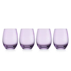 Outlet Godinger Veneto Amethyst Stemless Wine Glass, Set of 4